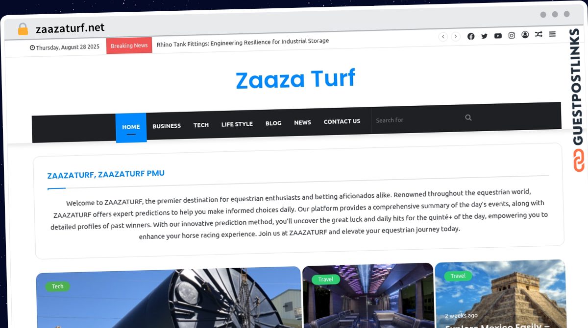 Publish Guest Post on zaazaturf.net