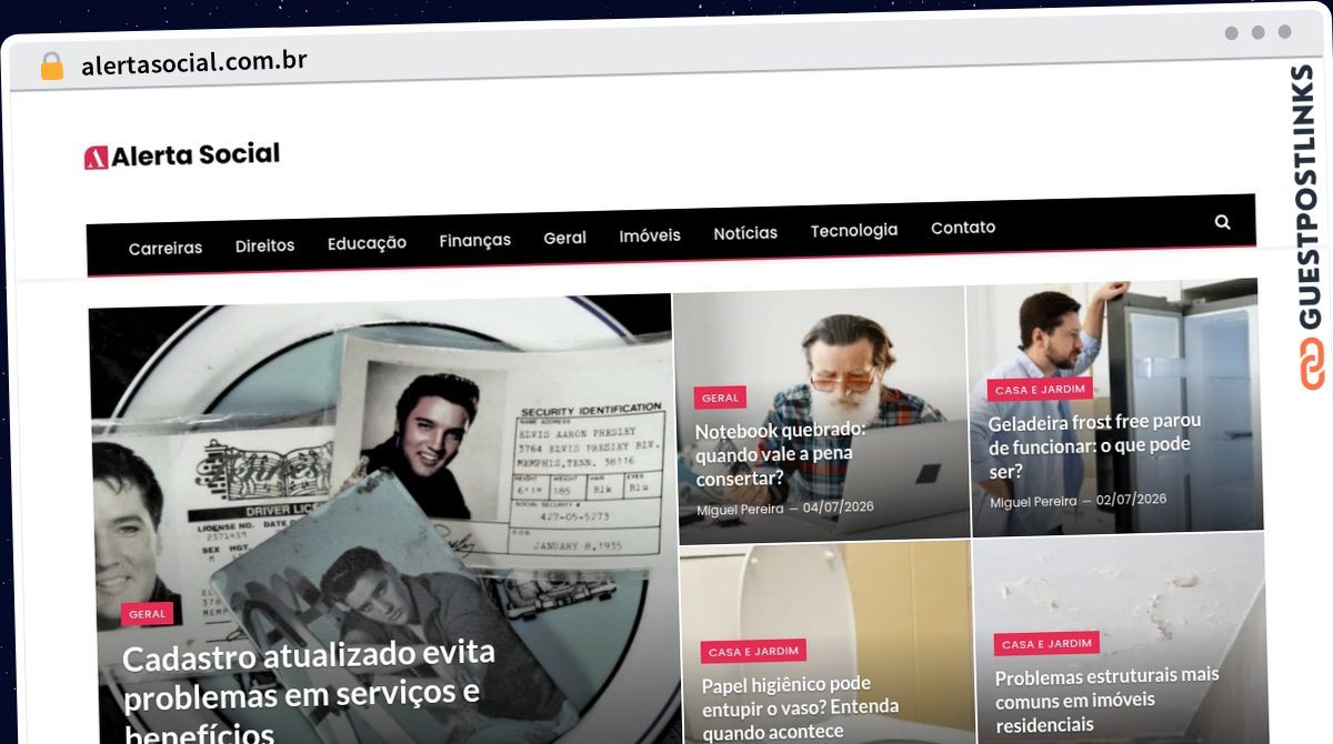 Publish Guest Post on alertasocial.com.br