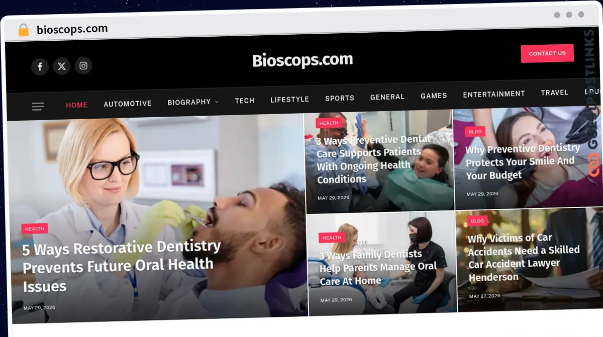 Publish Guest Post on bioscops.com