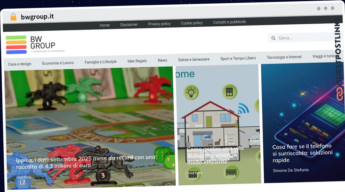Publish Guest Post on bwgroup.it