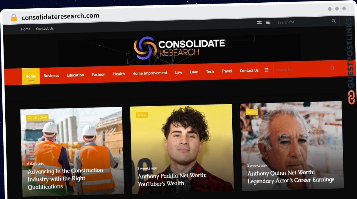 Publish Guest Post on consolidateresearch.com