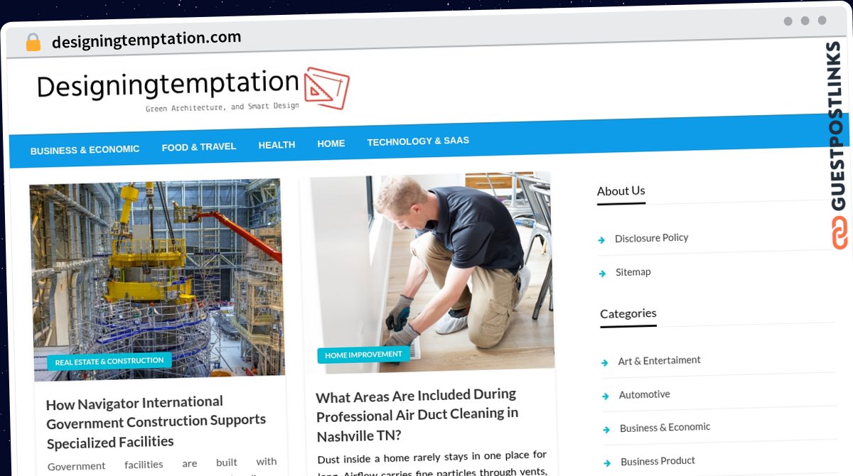 Publish Guest Post on designingtemptation.com