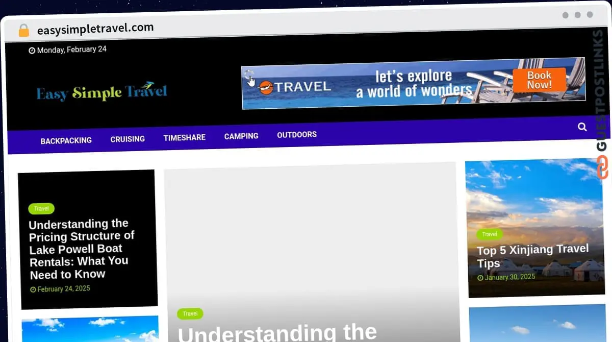 Publish Guest Post on easysimpletravel.com