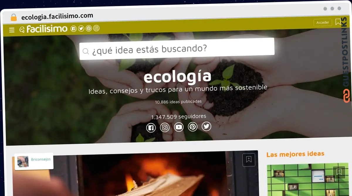 Publish Guest Post on ecologia.facilisimo.com