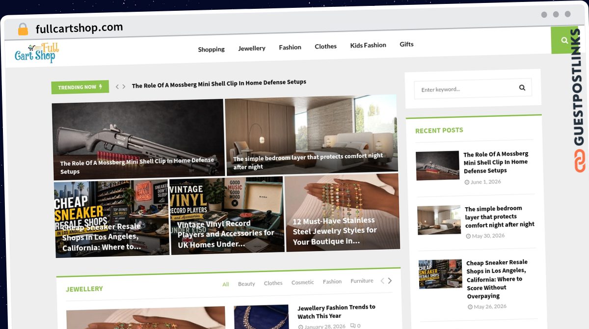 Publish Guest Post on fullcartshop.com