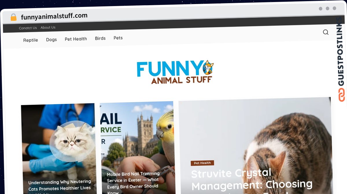 Publish Guest Post on funnyanimalstuff.com