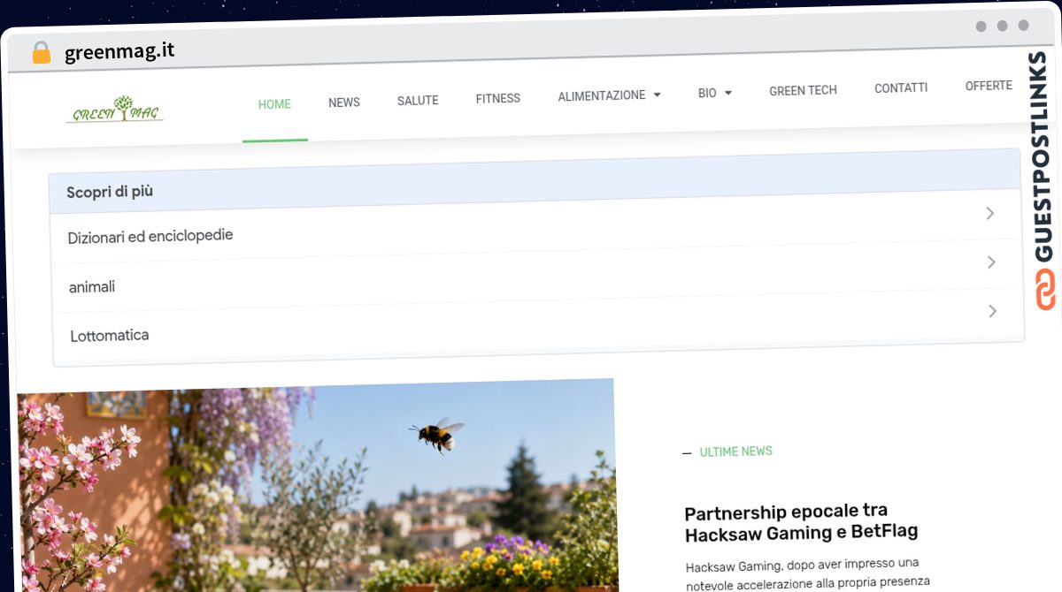 Publish Guest Post on greenmag.it