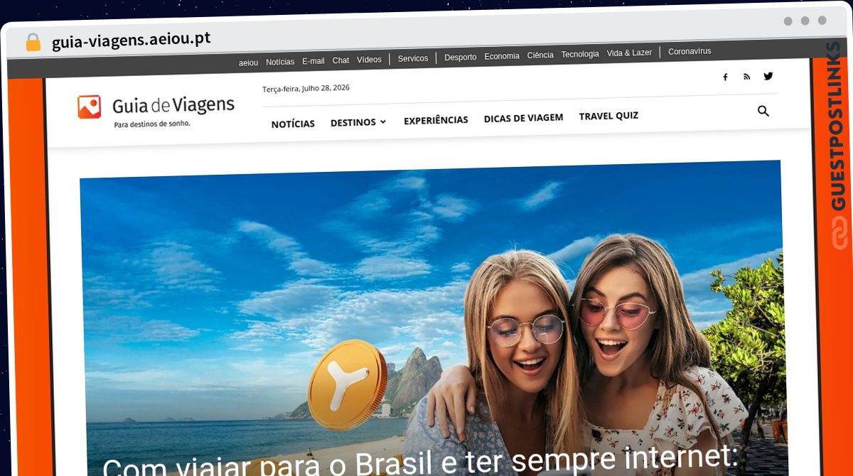 Publish Guest Post on guia-viagens.aeiou.pt