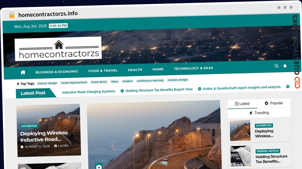 Publish Guest Post on homecontractorzs.info