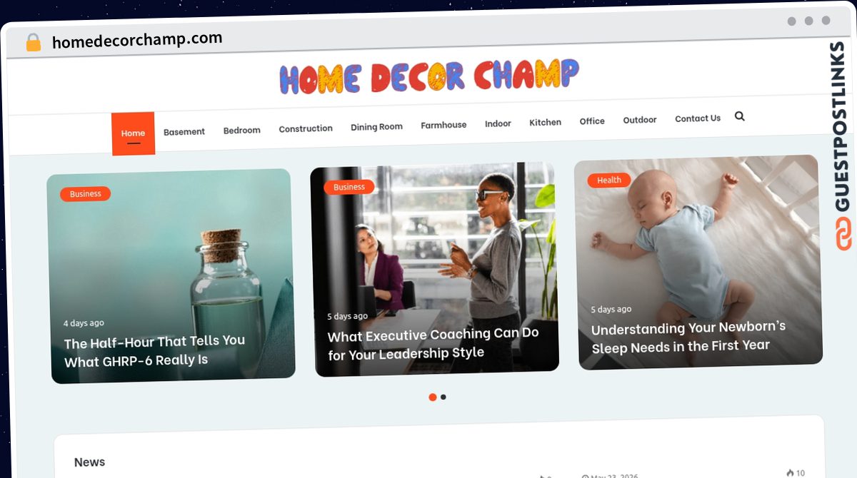 Publish Guest Post on homedecorchamp.com