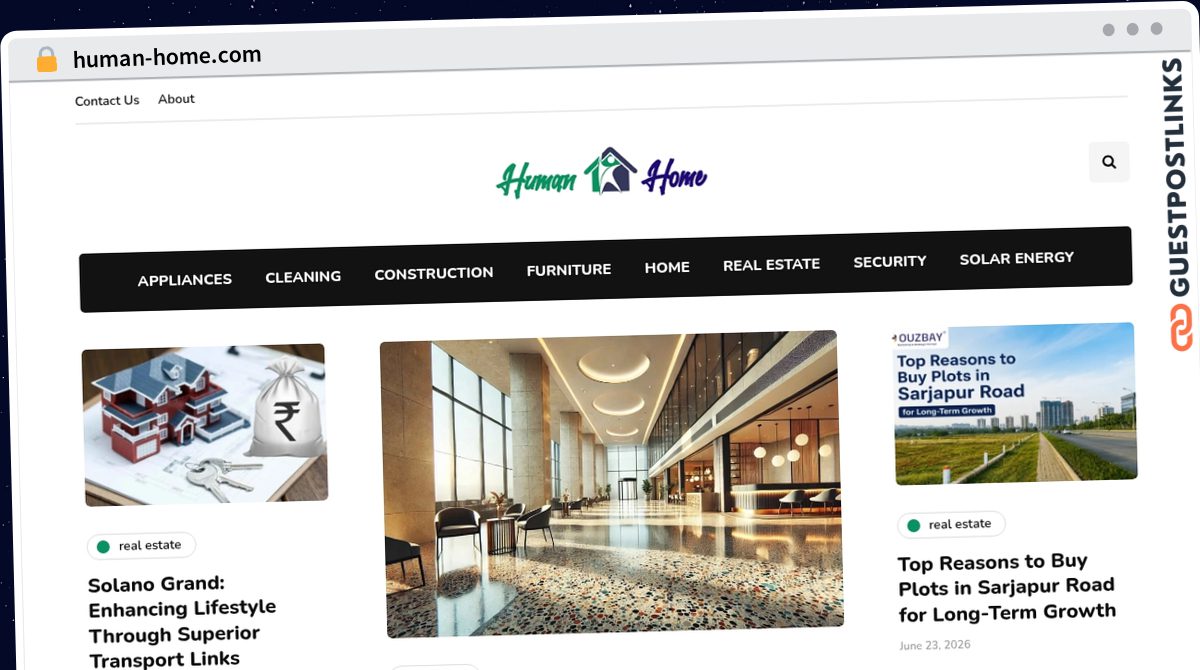 Publish Guest Post on human-home.com