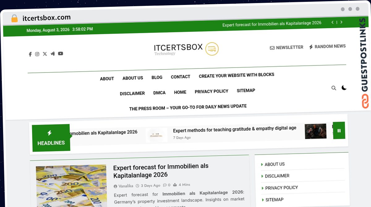 Publish Guest Post on itcertsbox.com