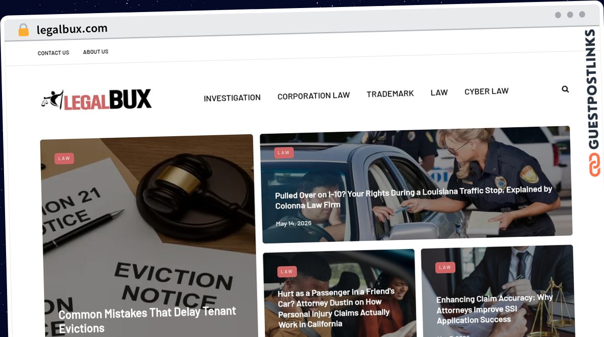Publish Guest Post on legalbux.com