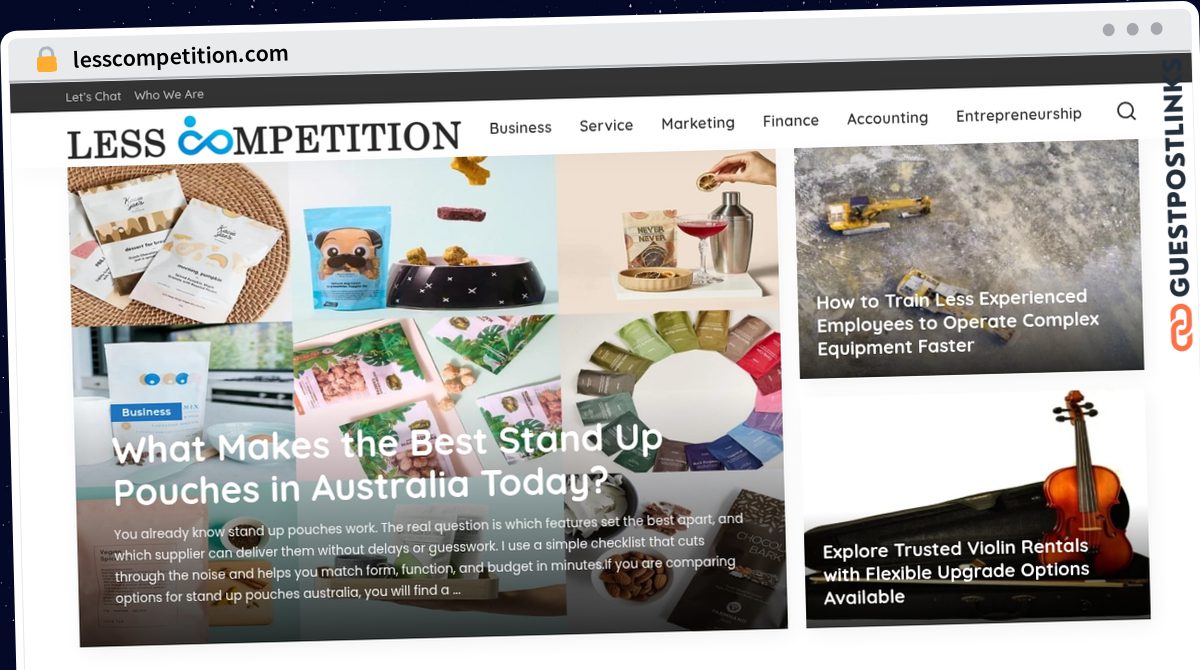 Publish Guest Post on lesscompetition.com