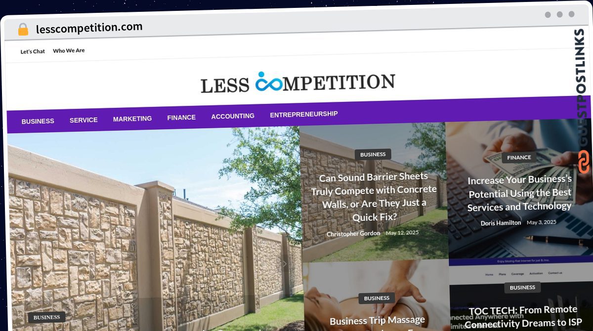 Publish Guest Post on lesscompetition.com