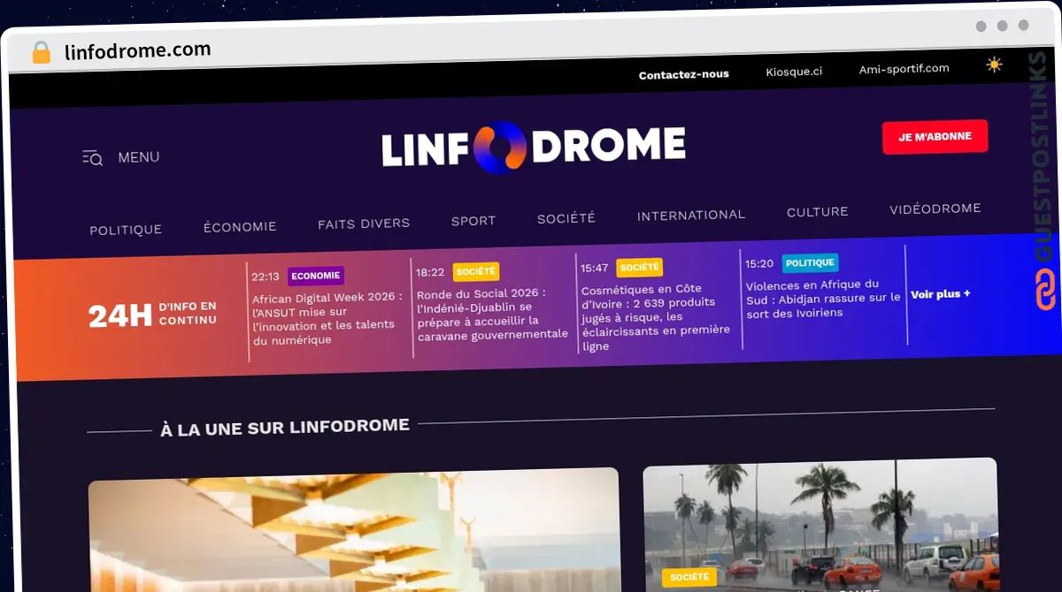 Publish Guest Post on linfodrome.com