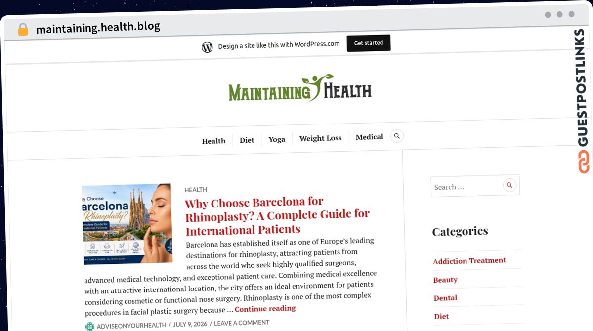 Publish Guest Post on maintaining.health.blog