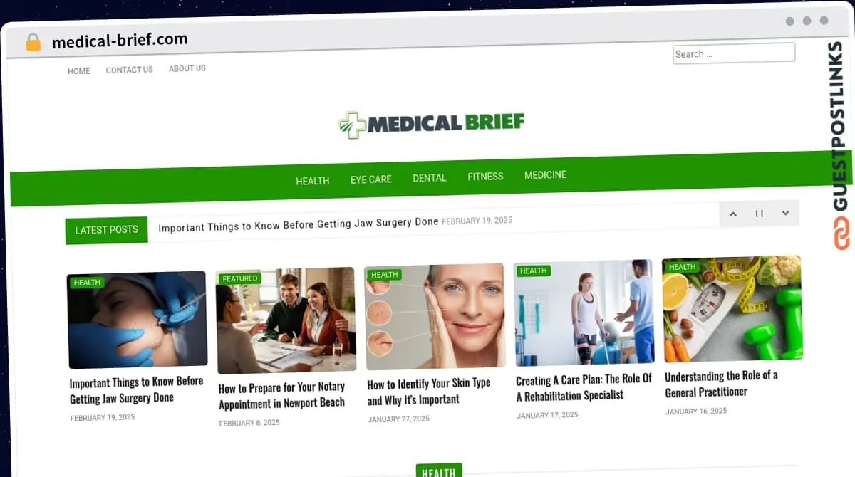 Publish Guest Post on medical-brief.com