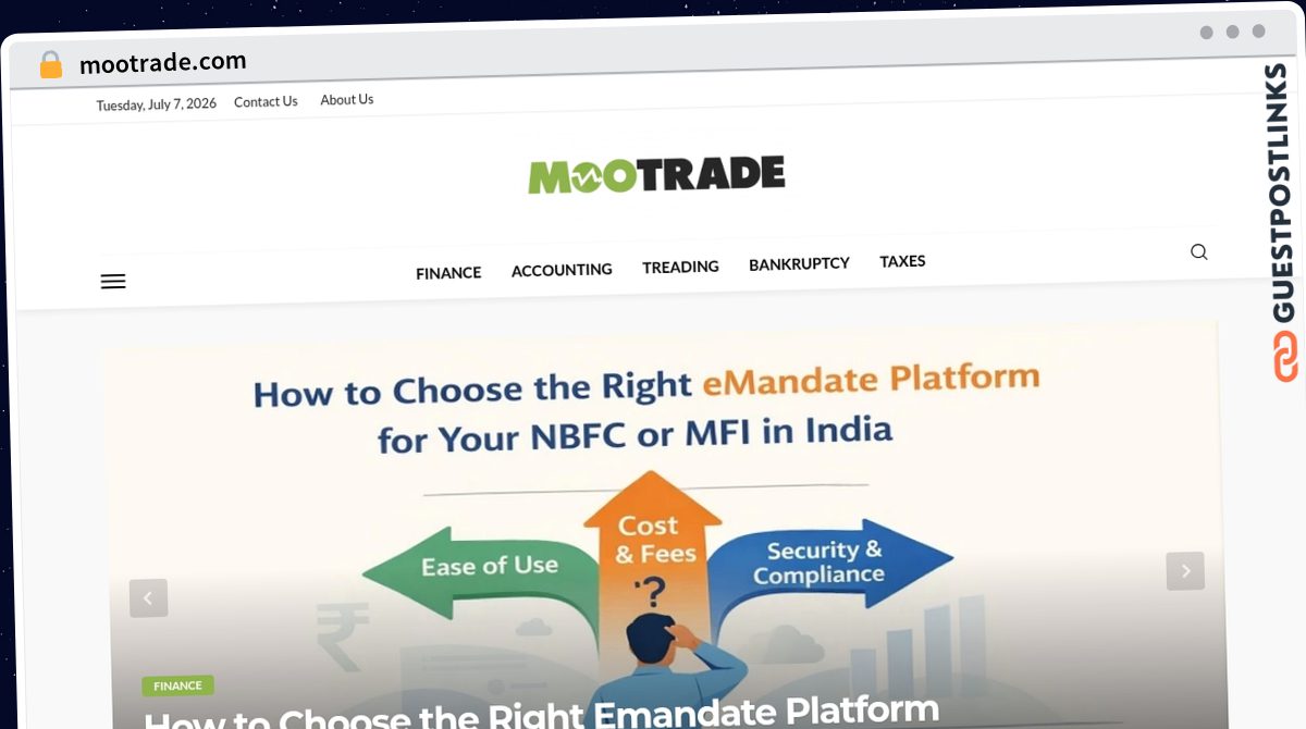 Publish Guest Post on mootrade.com