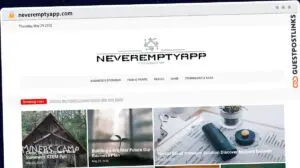 Publish Guest Post on neveremptyapp.com