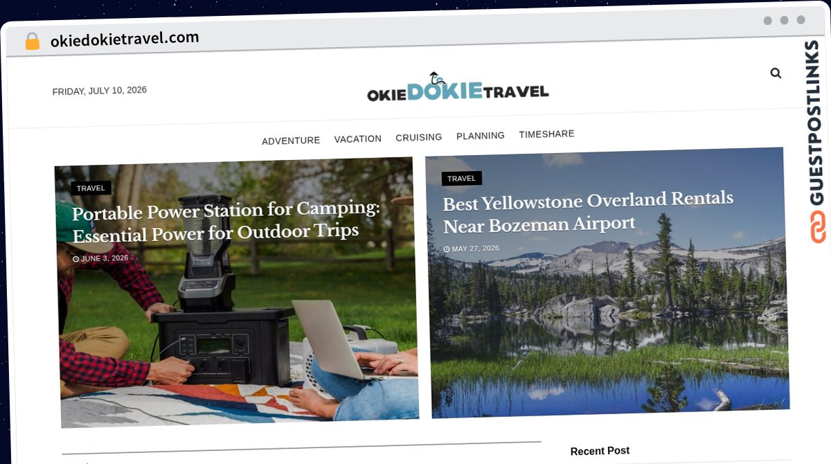 Publish Guest Post on okiedokietravel.com