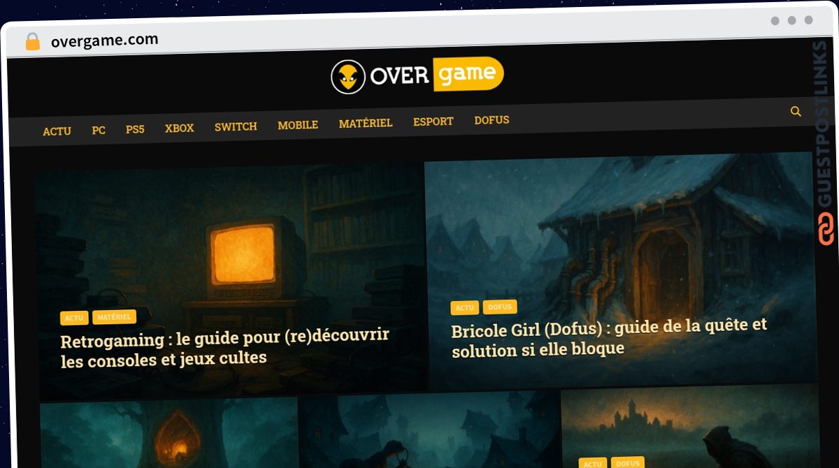 Publish Guest Post on overgame.com