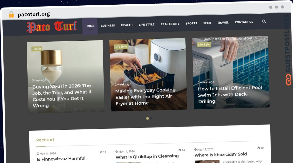 Publish Guest Post on pacoturf.org