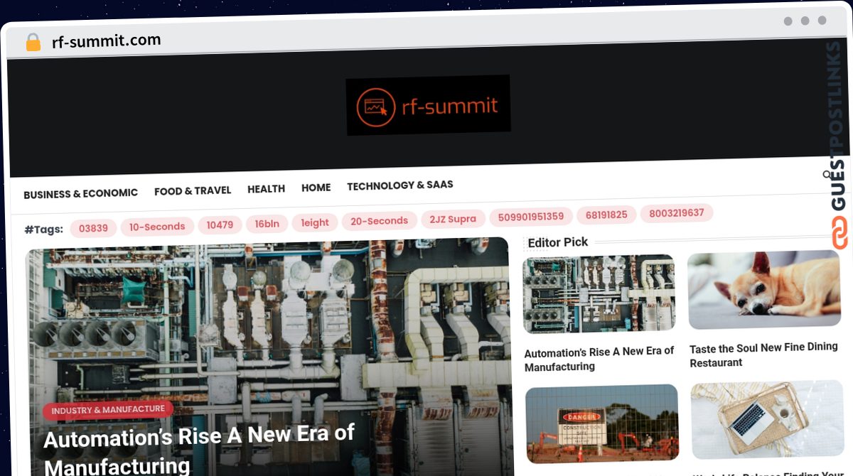 Publish Guest Post on rf-summit.com