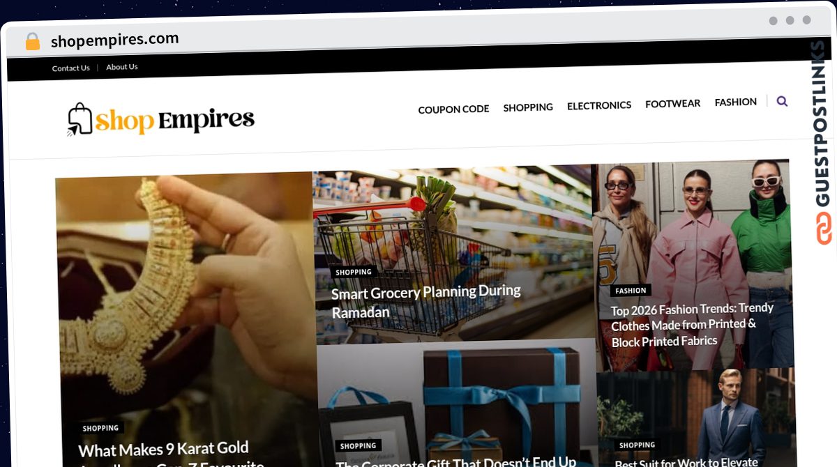 Publish Guest Post on shopempires.com
