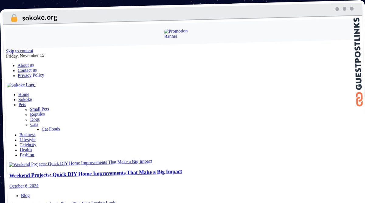 Publish Guest Post on sokoke.org