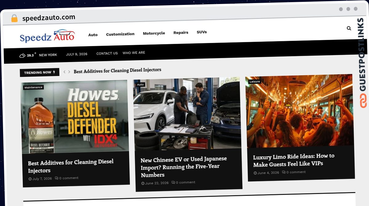 Publish Guest Post on speedzauto.com