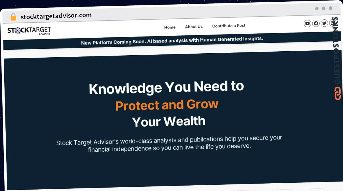 Publish Guest Post on stocktargetadvisor.com