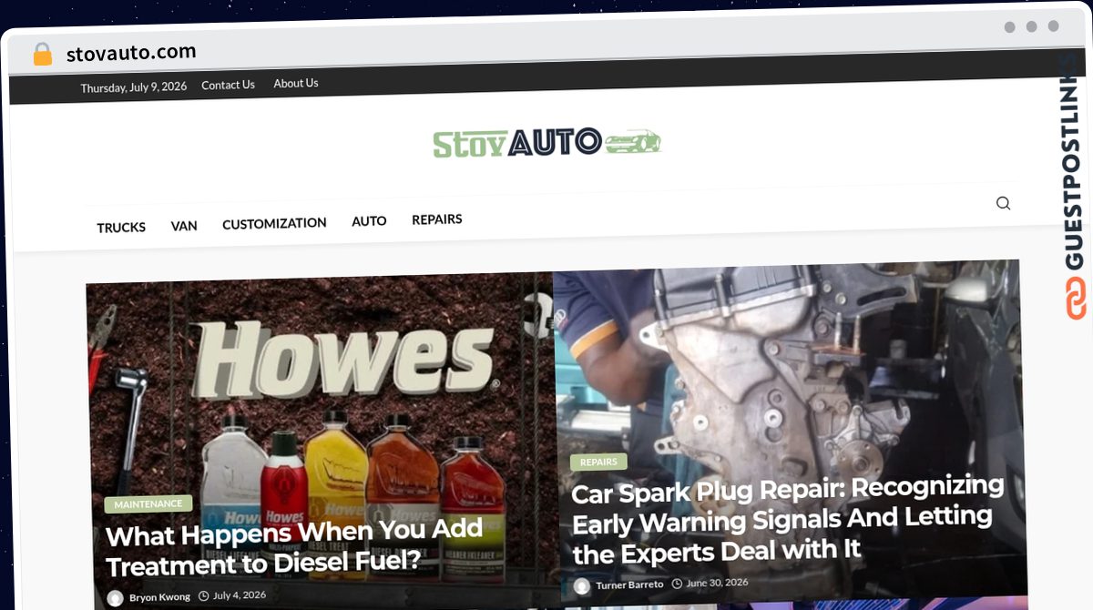 Publish Guest Post on stovauto.com