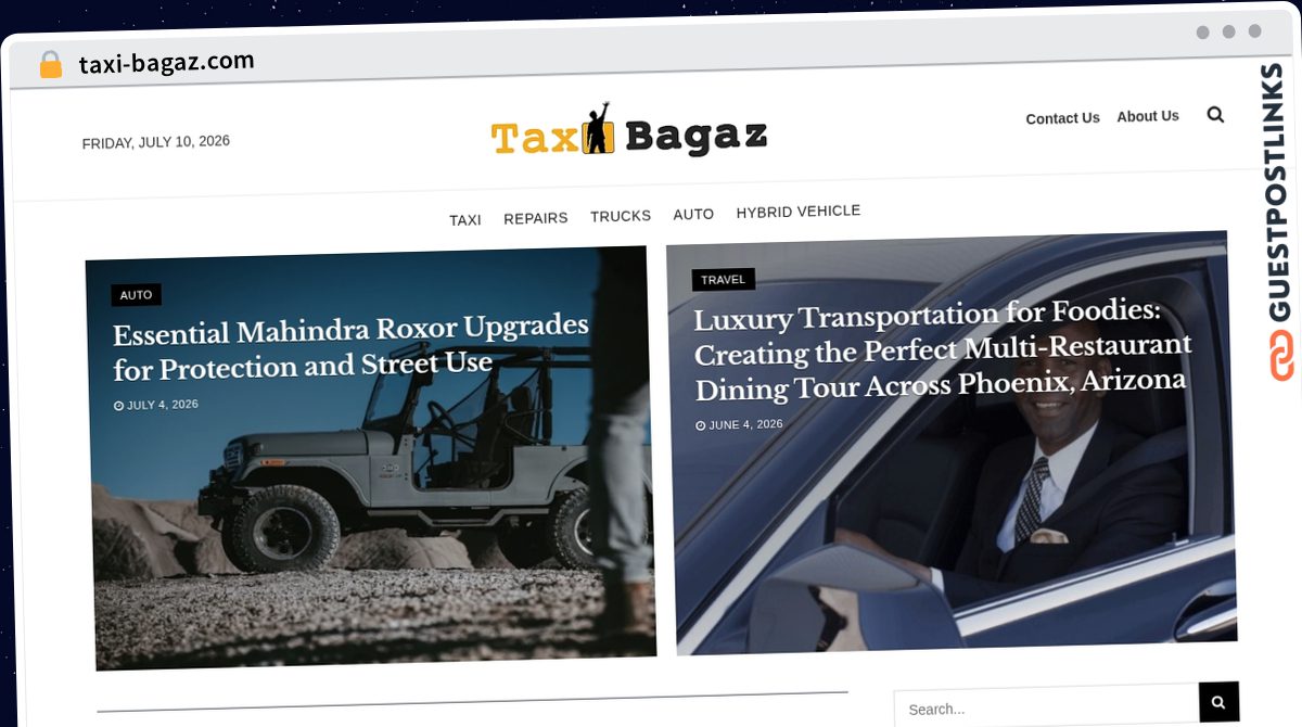 Publish Guest Post on taxi-bagaz.com