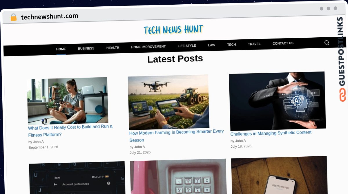 Publish Guest Post on technewshunt.com