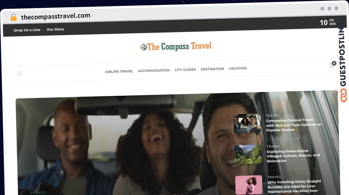Publish Guest Post on thecompasstravel.com