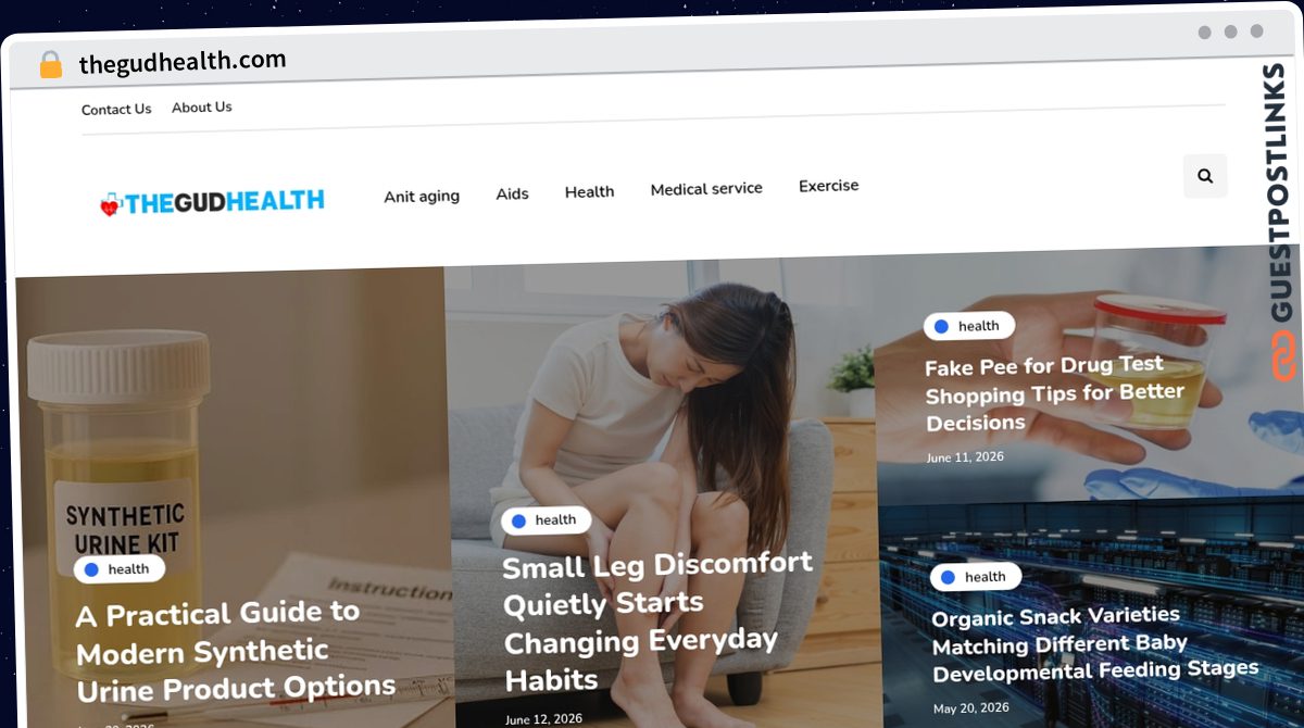 Publish Guest Post on thegudhealth.com