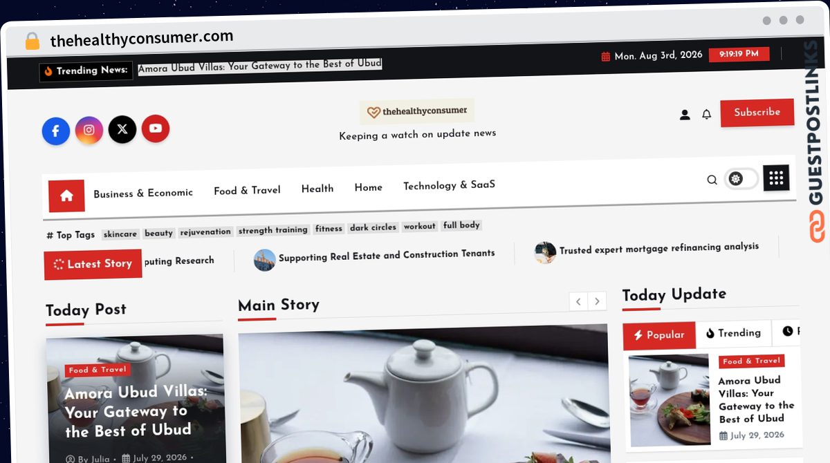 Publish Guest Post on thehealthyconsumer.com