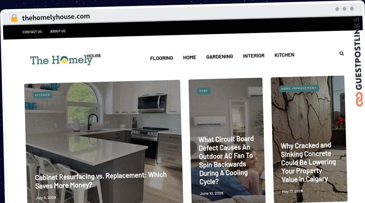 Publish Guest Post on thehomelyhouse.com