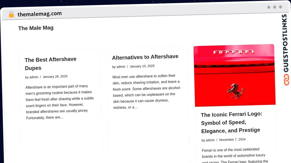Publish Guest Post on themalemag.com