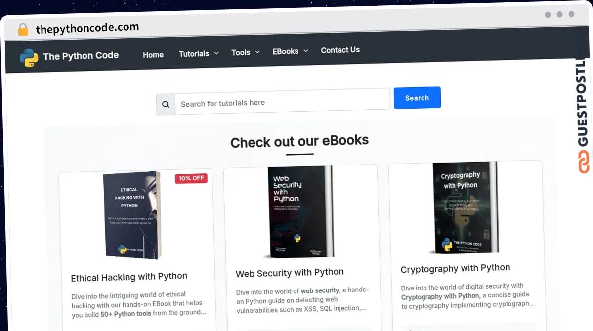 Publish Guest Post on thepythoncode.com