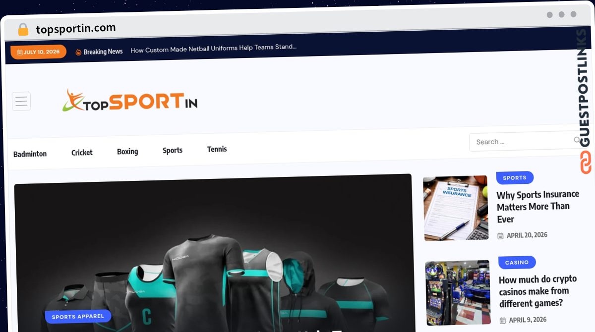 Publish Guest Post on topsportin.com