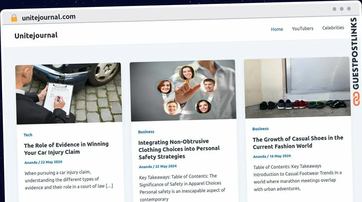 Publish Guest Post on unitejournal.com