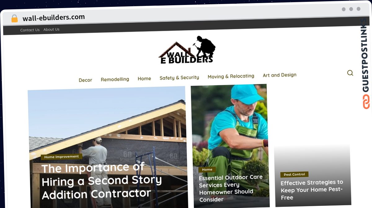 Publish Guest Post on wall-ebuilders.com