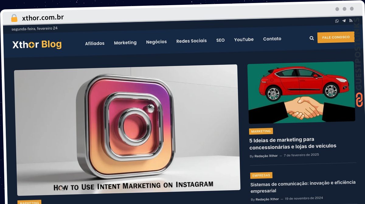 Publish Guest Post on xthor.com.br