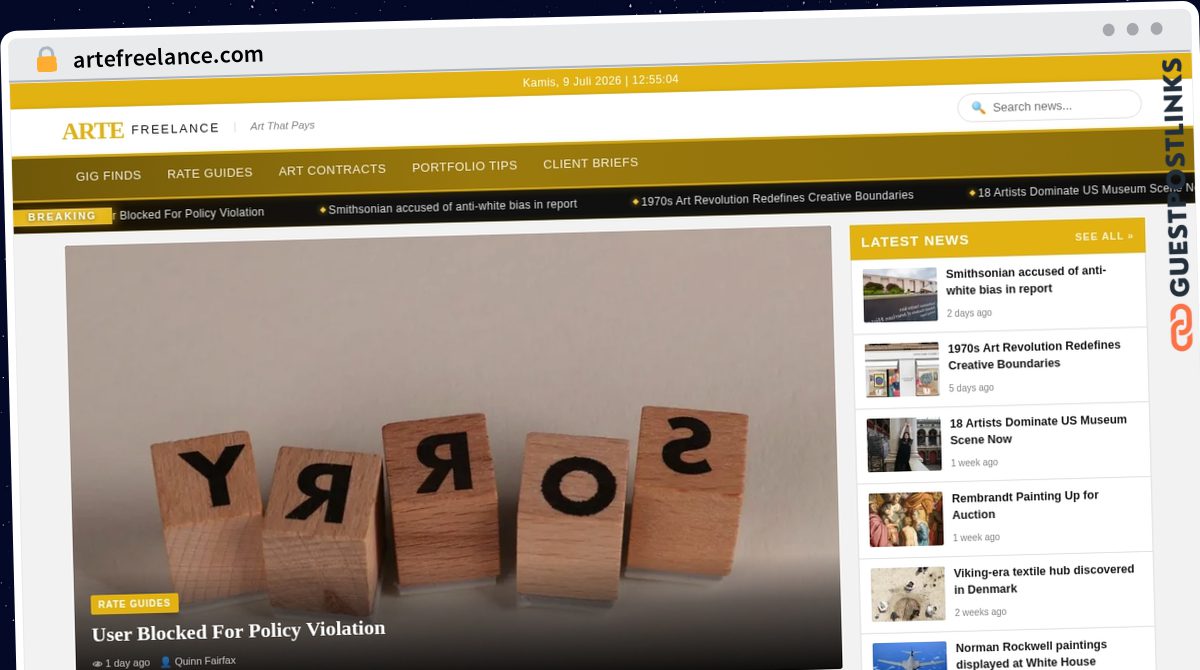 Publish Guest Post on artefreelance.com