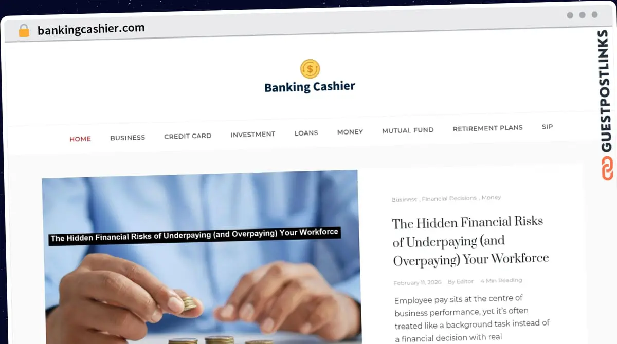 Publish Guest Post on bankingcashier.com