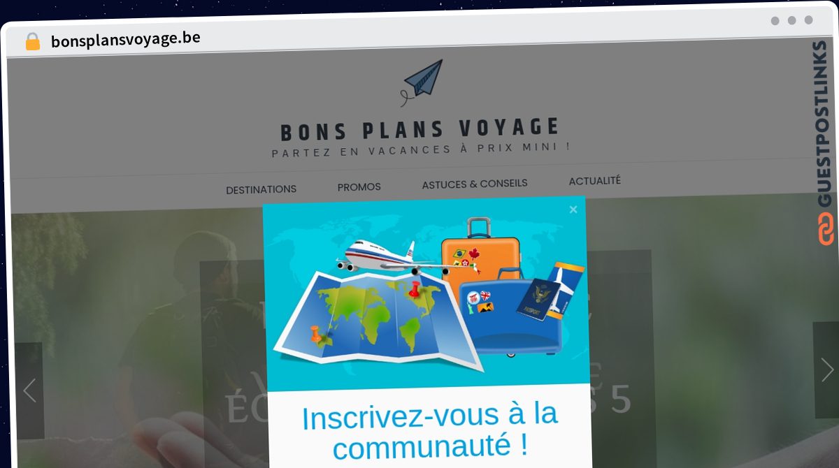 Publish Guest Post on bonsplansvoyage.be