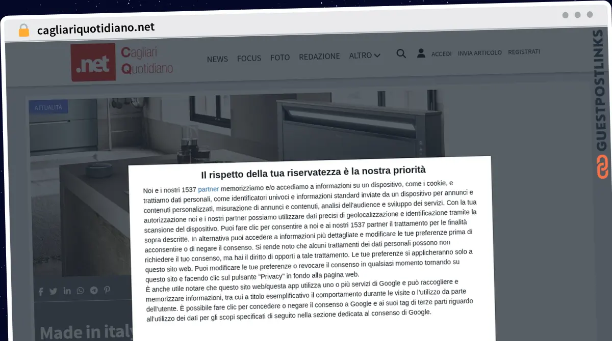 Publish Guest Post on cagliariquotidiano.net