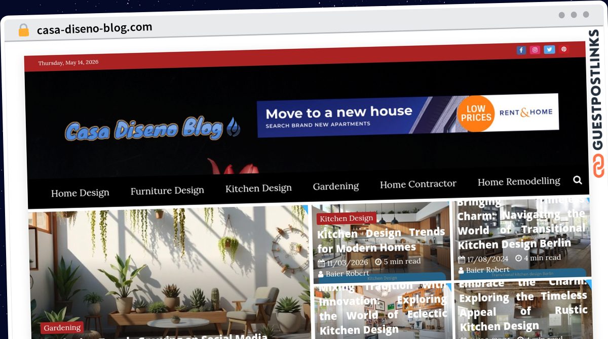 Publish Guest Post on casa-diseno-blog.com